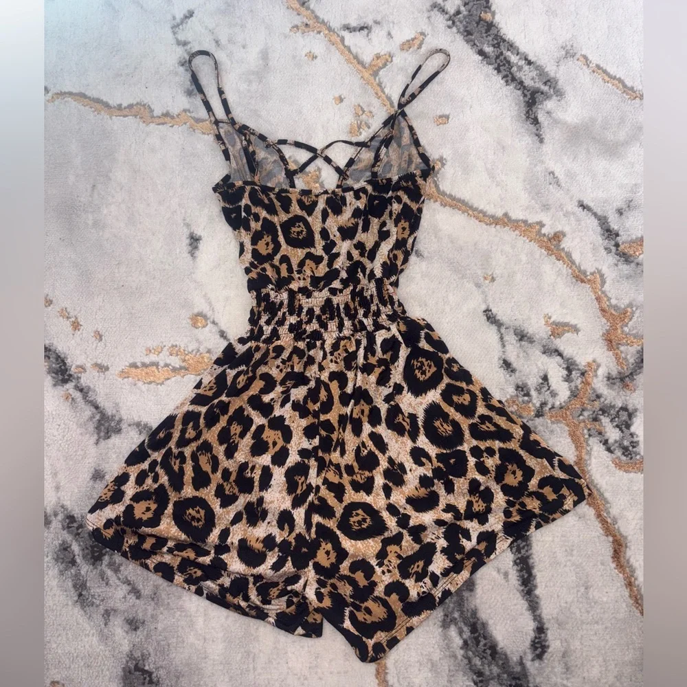 Fashion Nova Leopard Print Jumpsuit - Picture 2 of 2